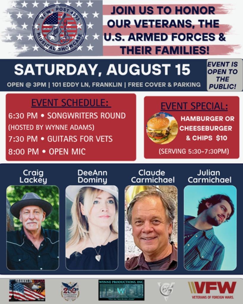 VFW Post 4893 Musical Showcase flyer